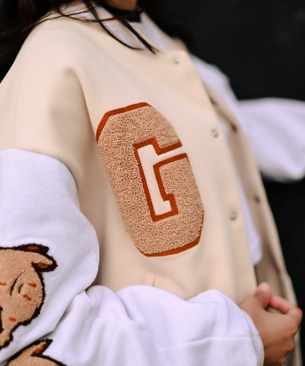 The Wild Beige Evo Jacket | Varsity Jacket | Women | Evo Wardrobe