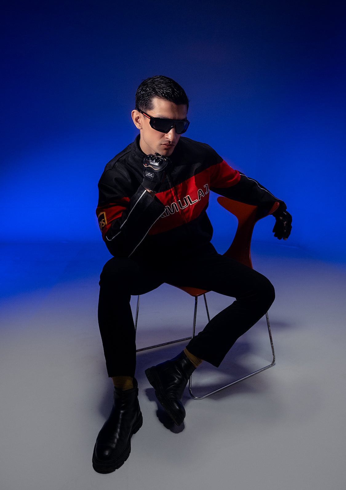 Evo Unisex Black & Red Racer Jacket