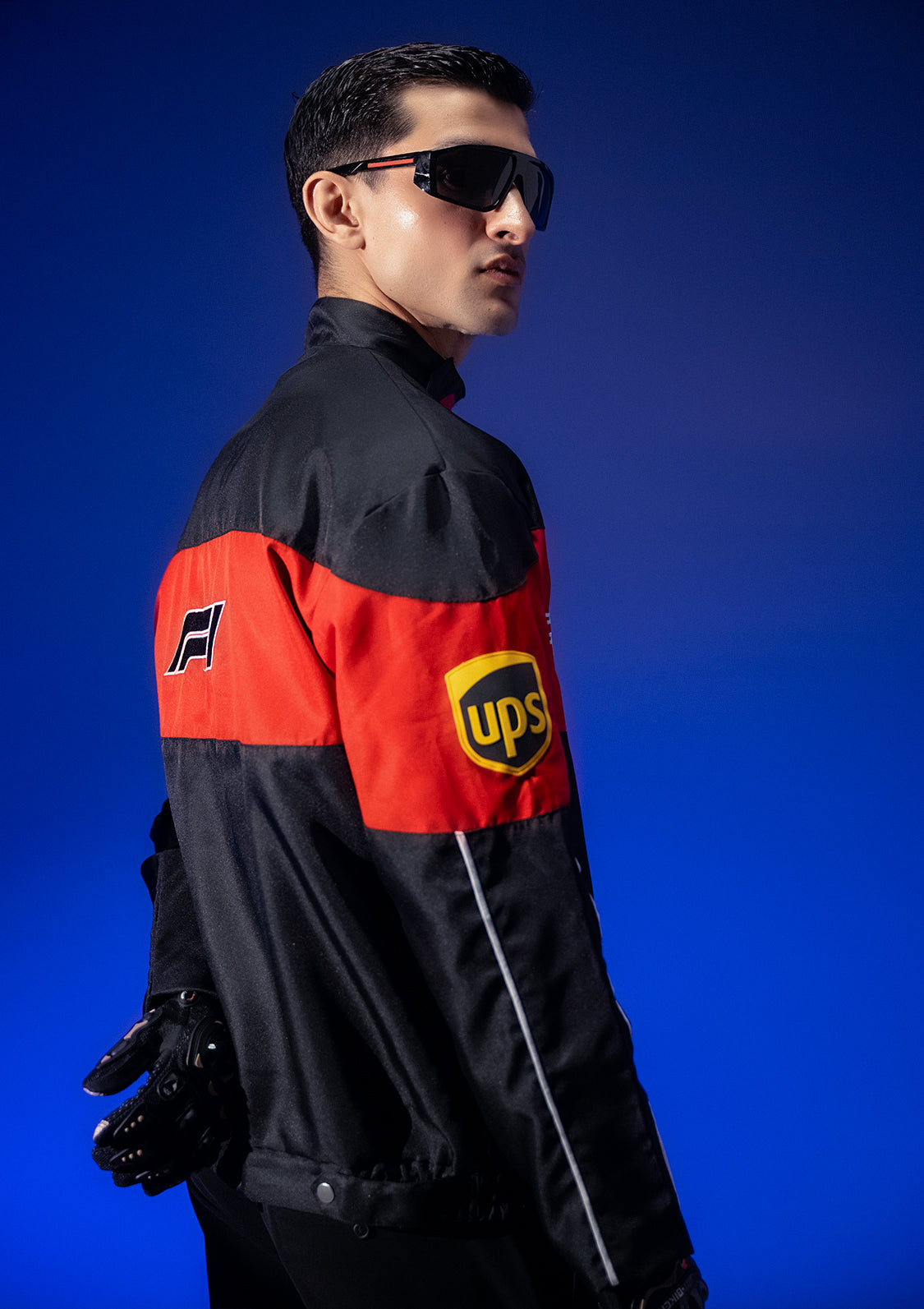 Evo Unisex Black & Red Racer Jacket