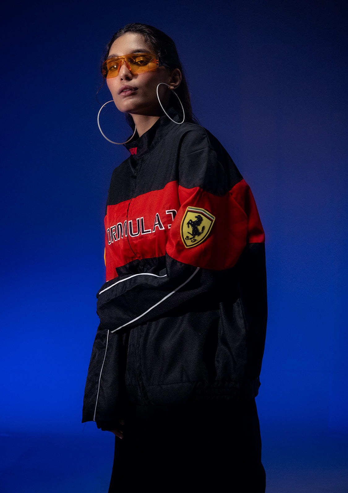 Evo Unisex Black & Red Racer Jacket