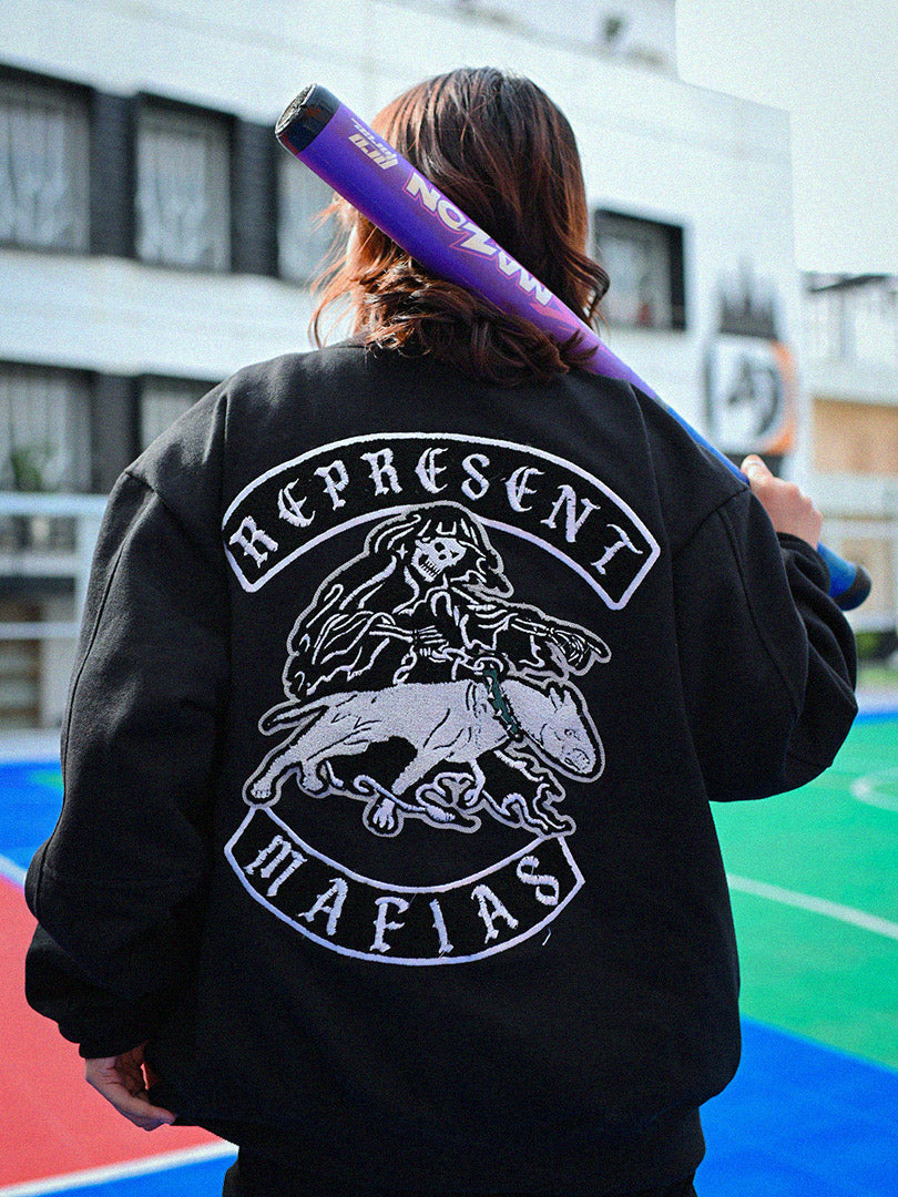 REPRESENT Evo Legacy : Unisex Black Varsity Jacket