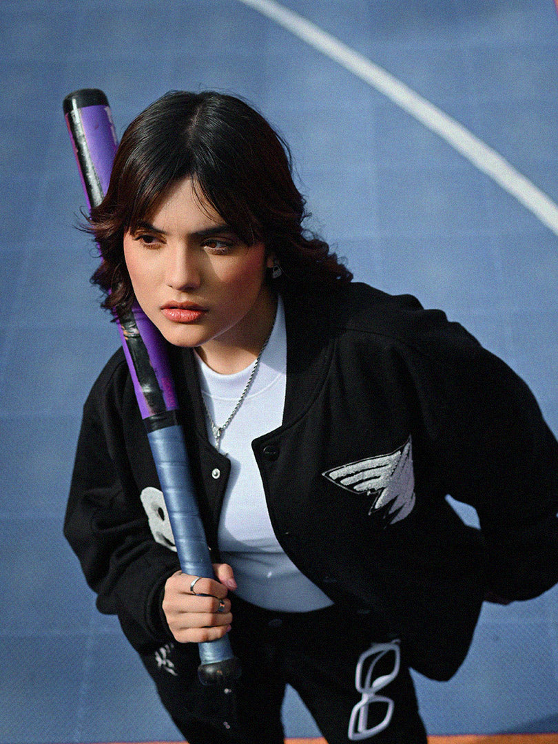 REPRESENT Evo Legacy : Unisex Black Varsity Jacket