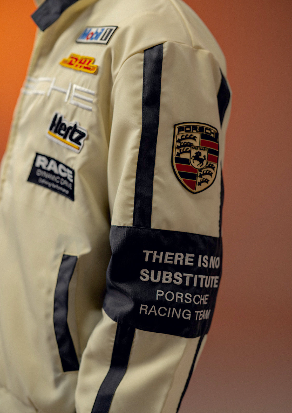 Evo Unisex Apex Racer Beige & Grey Racer Jacket
