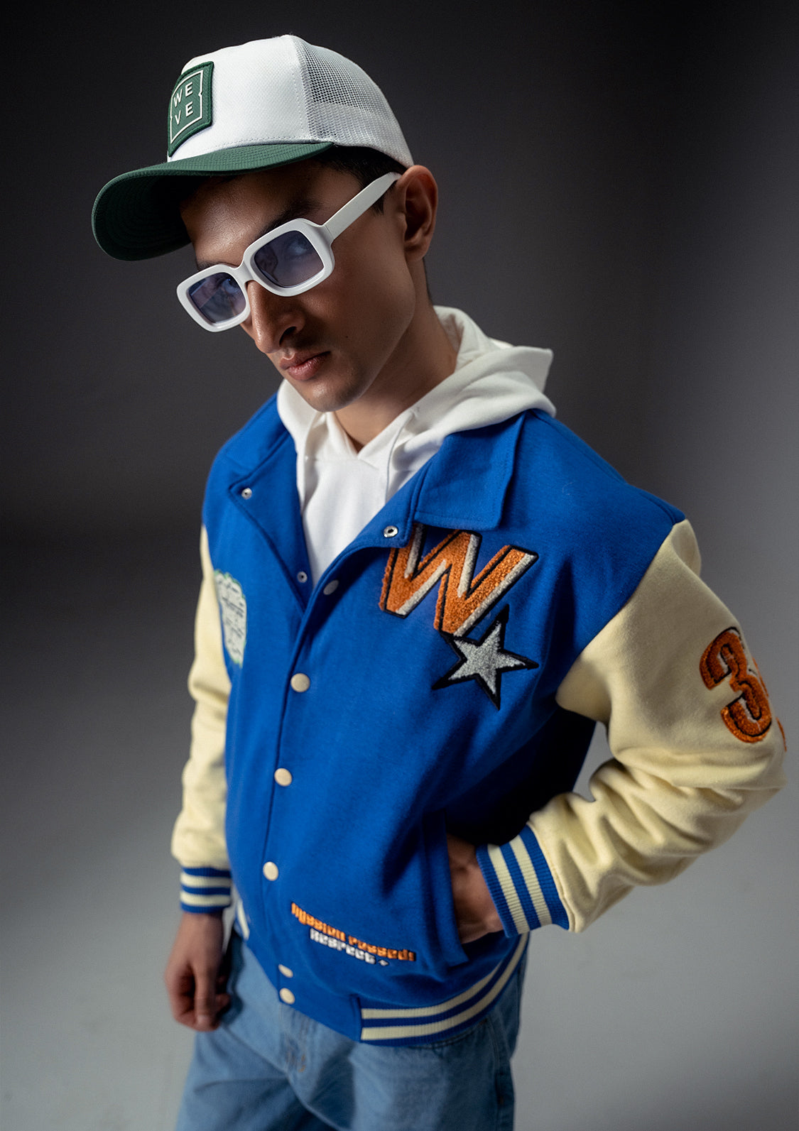 Unisex Evo Vintage Varsity Jacket