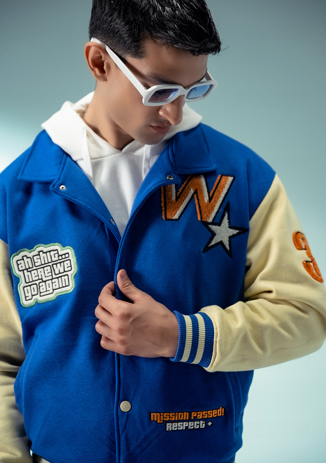 Unisex Evo Vintage Varsity Jacket