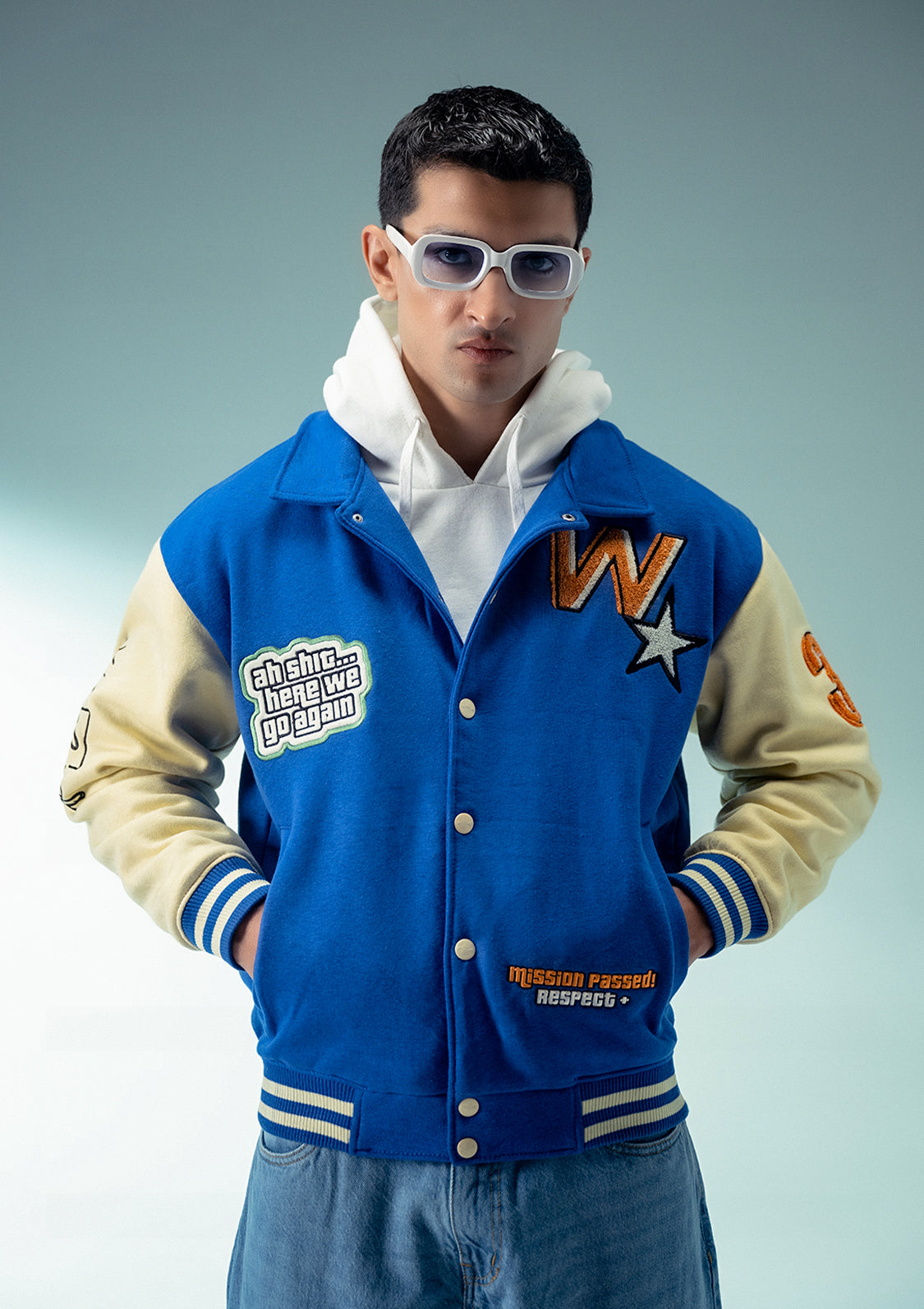 Unisex Evo Vintage Varsity Jacket