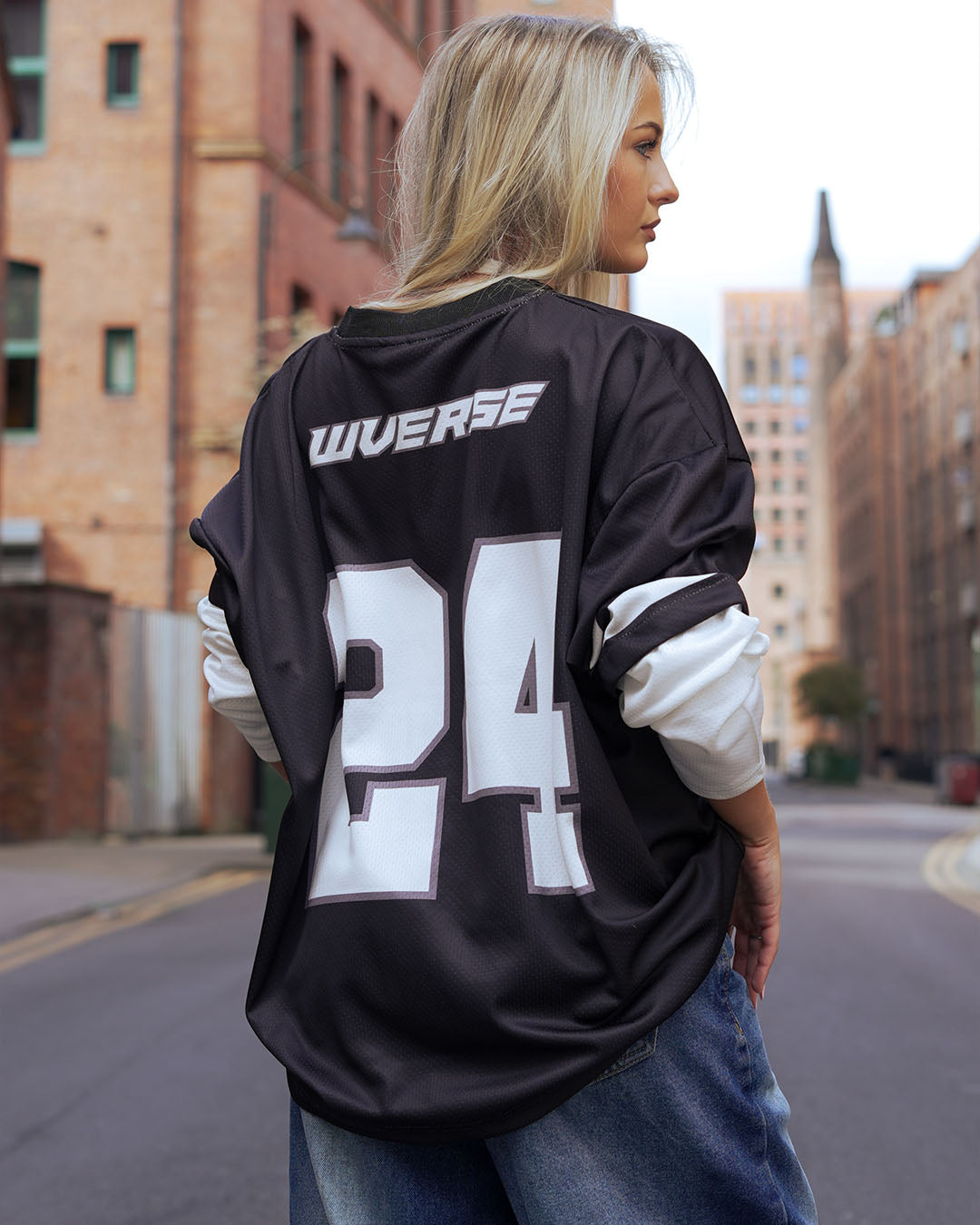 Evo NOIR: Black & White Oversized Streetwear Jersey
