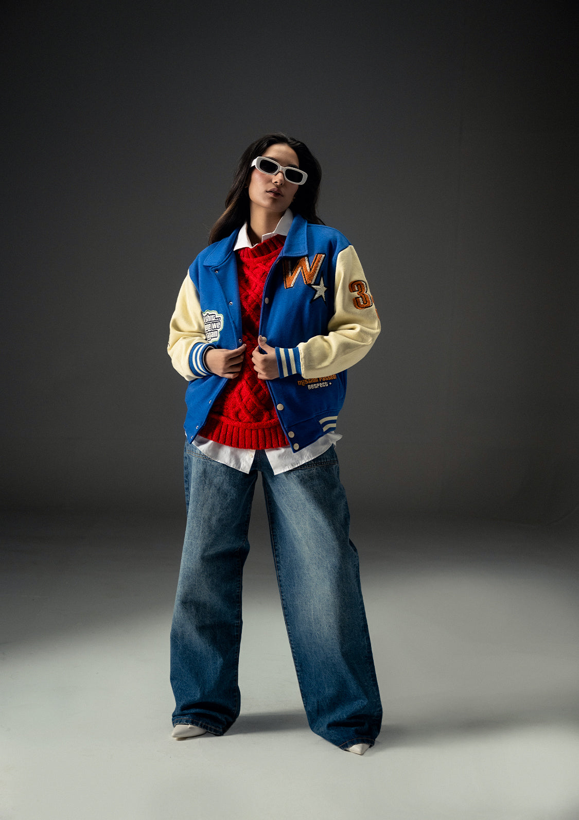 Unisex Evo Vintage Varsity Jacket
