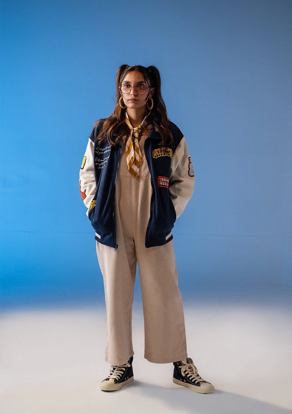 Unisex Evo Force Navy Blue Varsity Jacket