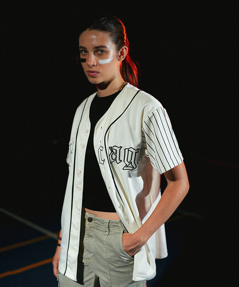 UNISEX Urban Stripe  Evo Chicago (Off- White) Baseball Jersey
