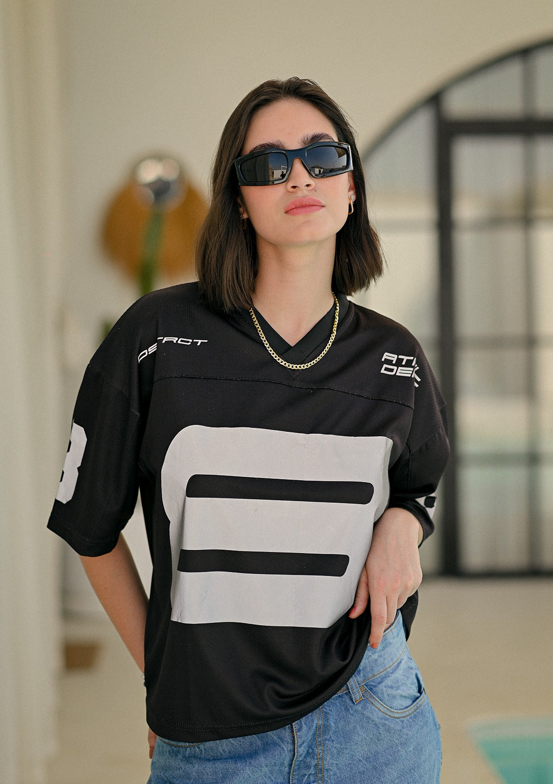Evo UNISEX - Noir Reflective Cropped Jersey