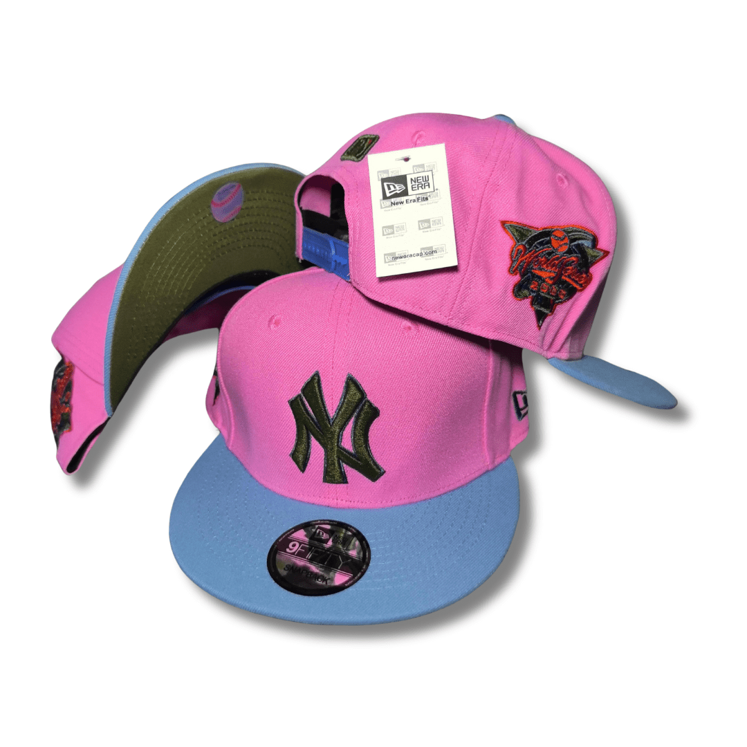 New York Yankees 9FIFTY with Side Patches Pink and Blue – Snapback Cap