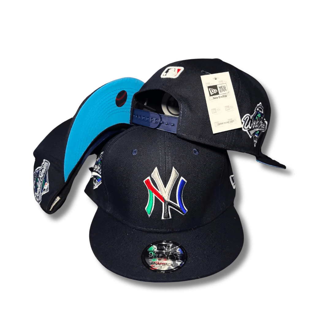 New York Yankees Navy Multicolor Logo with Blue Undervisor – Snapback Cap