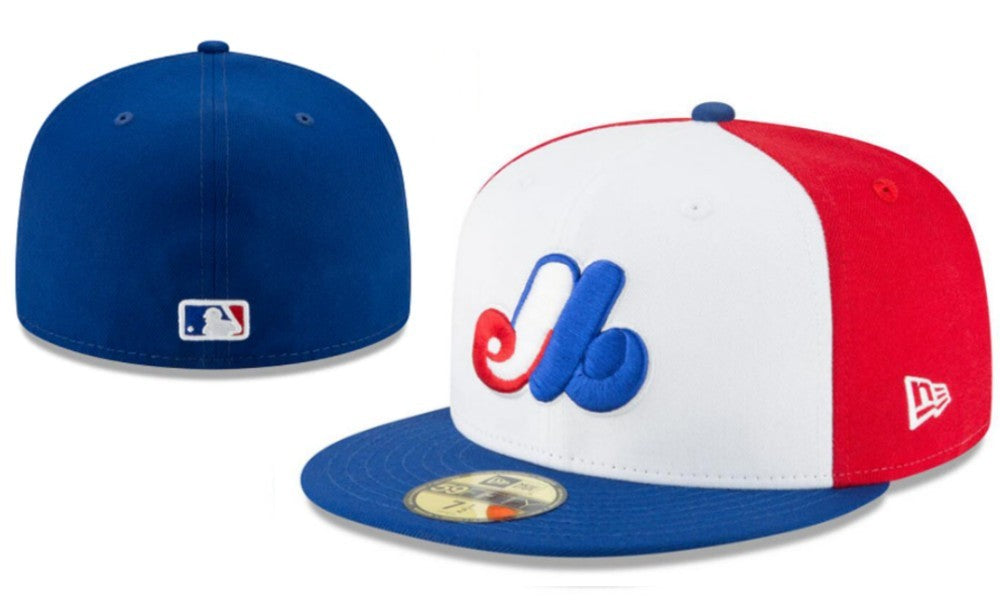 Montreal Expos Retro MLB Fitted Cap – Red, White, and Blue Design
