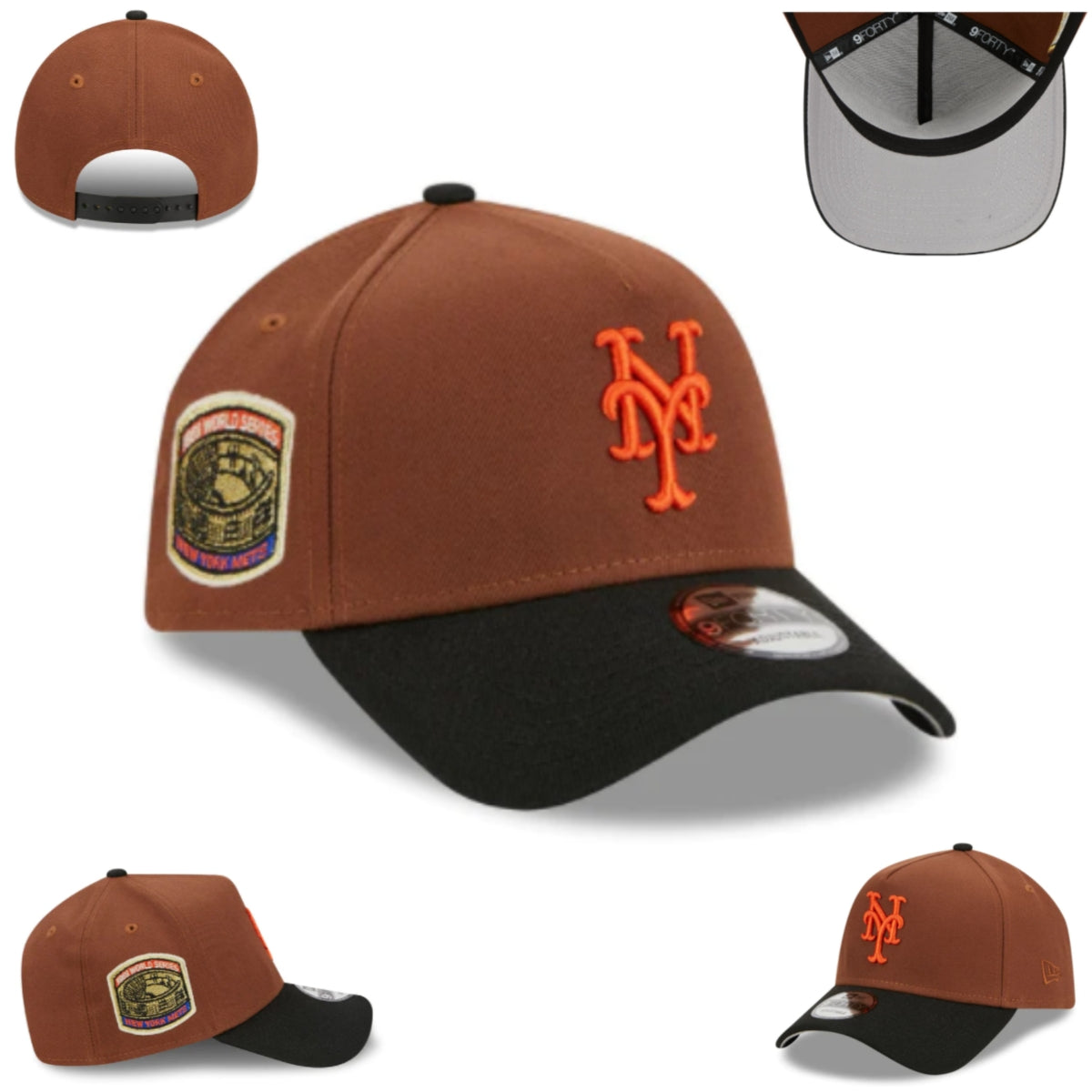 New York Mets Brown and Black New Era Adjustable Hat with 1969 World Series Patch