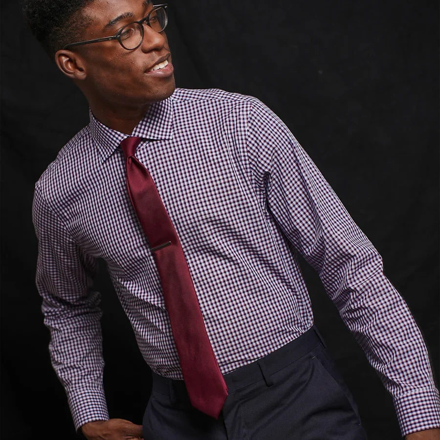 Grosgrain Solid Burgundy Tie