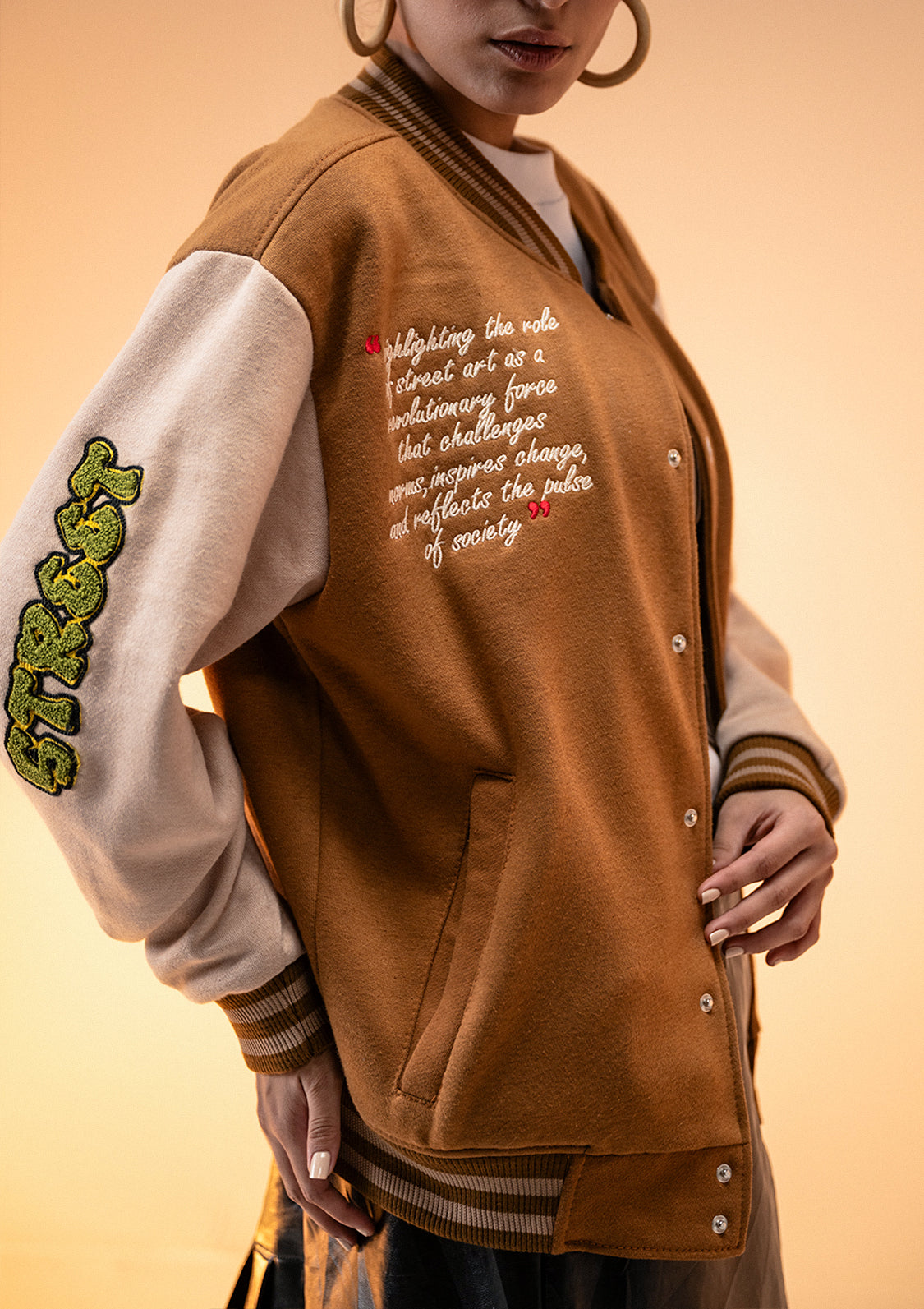 Evo Unisex Art Revolt Varsity Jacket