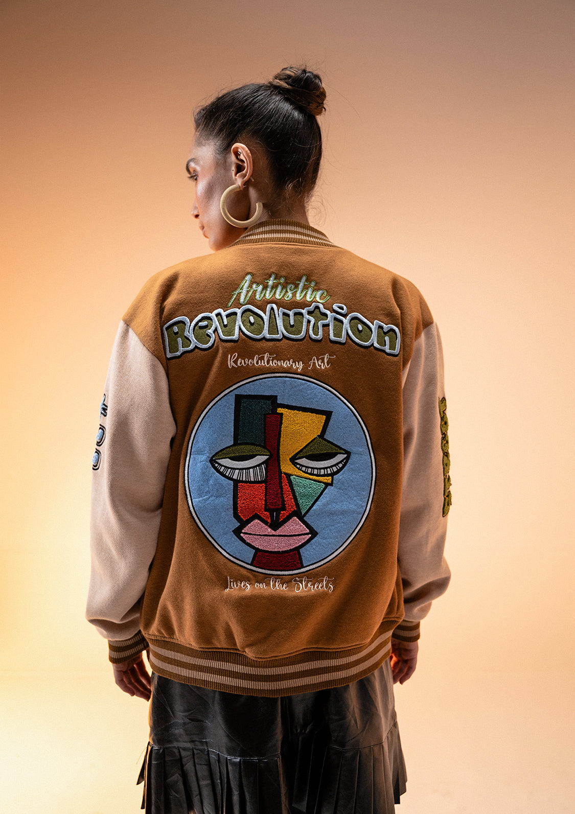Evo Unisex Art Revolt Varsity Jacket