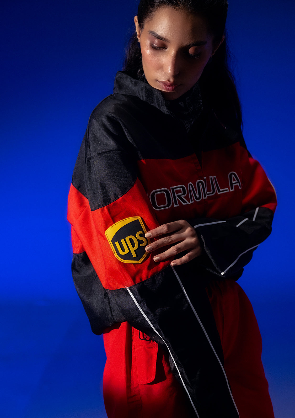 Evo Unisex Black & Red Racer Jacket