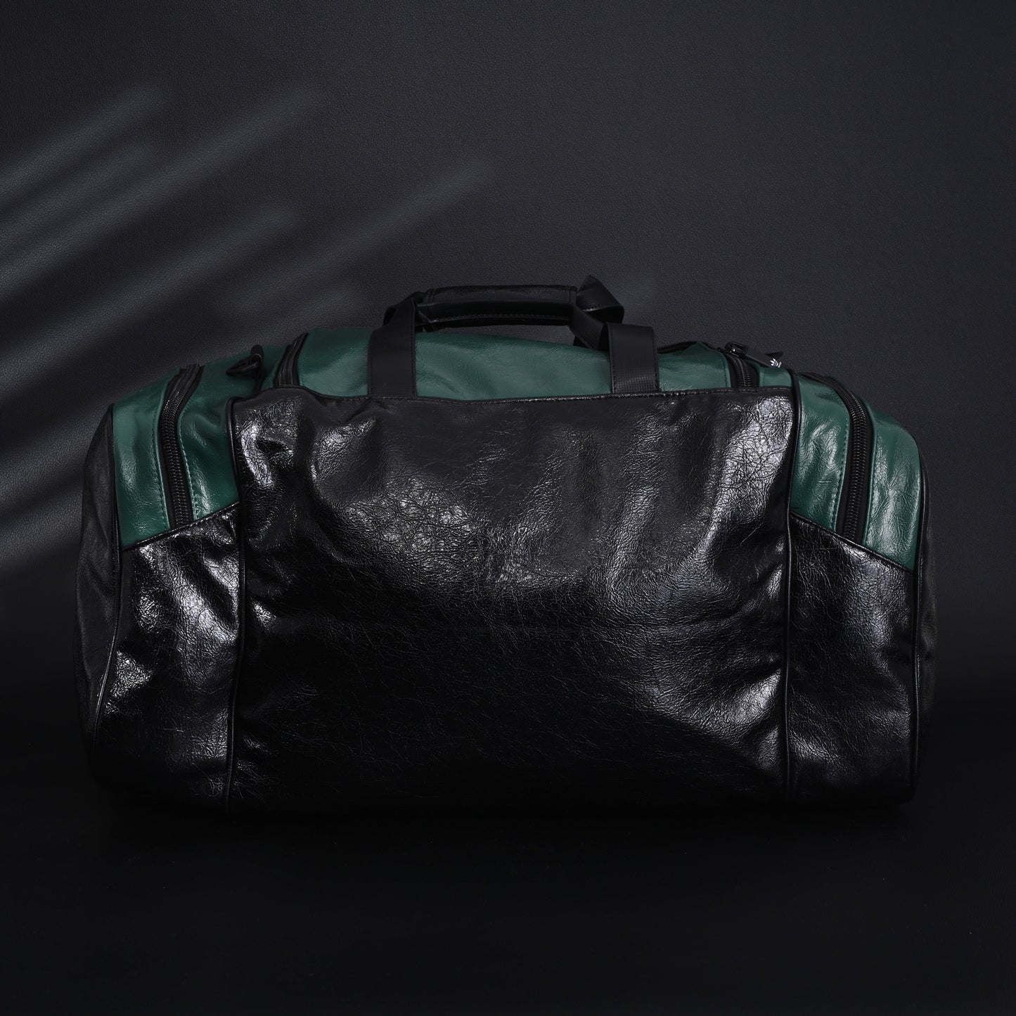 Balenciaga x adidas Large Duffel Travel Bag – Black & Green with Trefoil Logo and Triple Stripes