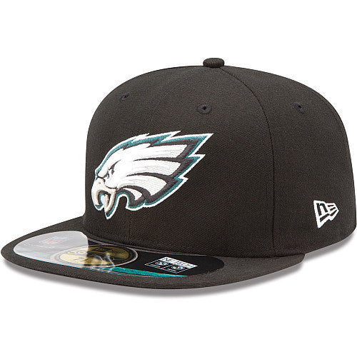 Philadelphia Eagles NFL Fitted Hat with Eagle Logo – Sleek Black